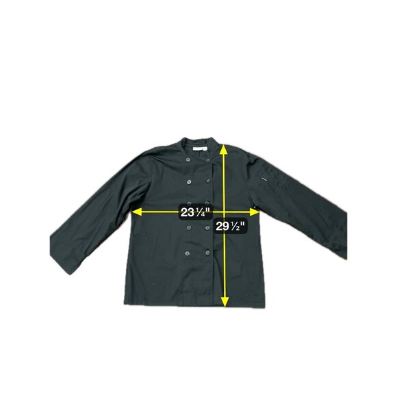Chef Works Black Long Sleeve Double-Breasted Chef Coat Jacket L - Picture 7 of 9